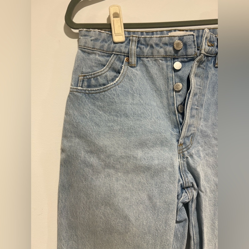 ROLLA'S Distressed Faded Blue Denim Jeans - Straight Leg